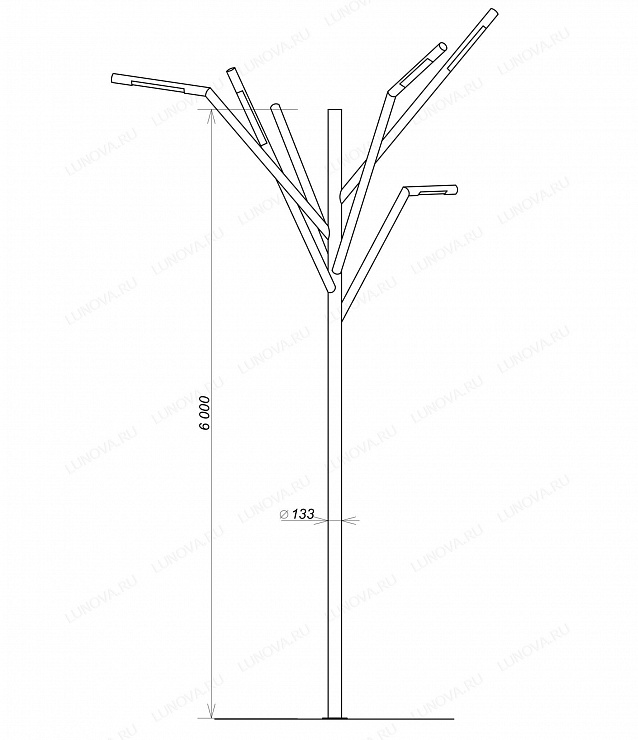 Декоративный парковый фонарь Tree
