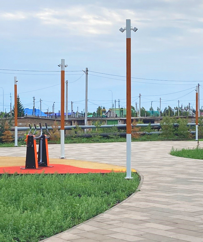 ПГТ Актюбинский, освещение спортивной площадки